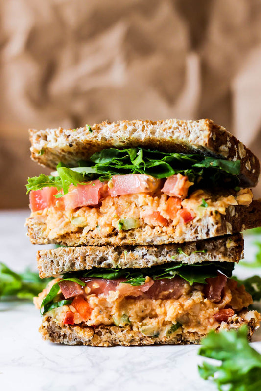 Buffalo Chickpea Salad Sandwich V GF DF