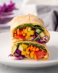 Rainbow Hummus Veggie wrap